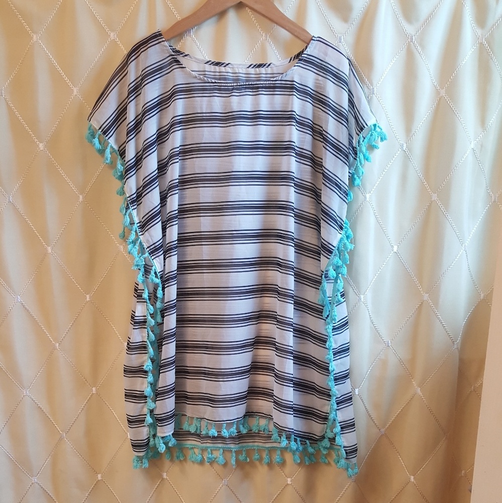 Pom pom tassel swim cover up